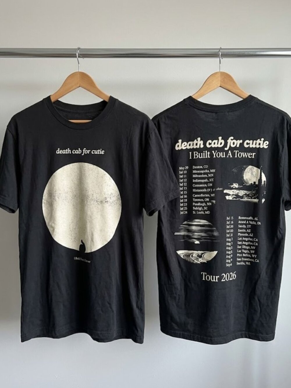 Death Cab For Cutie I Built You A Tower Tour 2026 T-Shirt Reprint